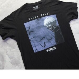 Tokyo Ghoul Japanese Anime Manga‎ Horror Cartoon Black T Shirt Men's Size M